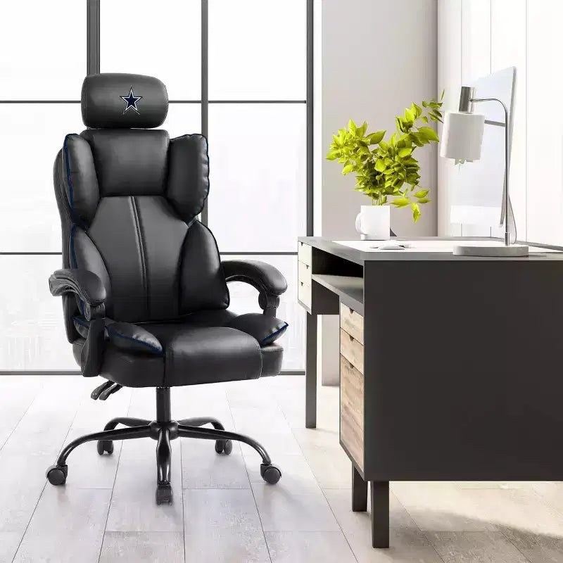 Chaise de bureau pivotante à dossier haut