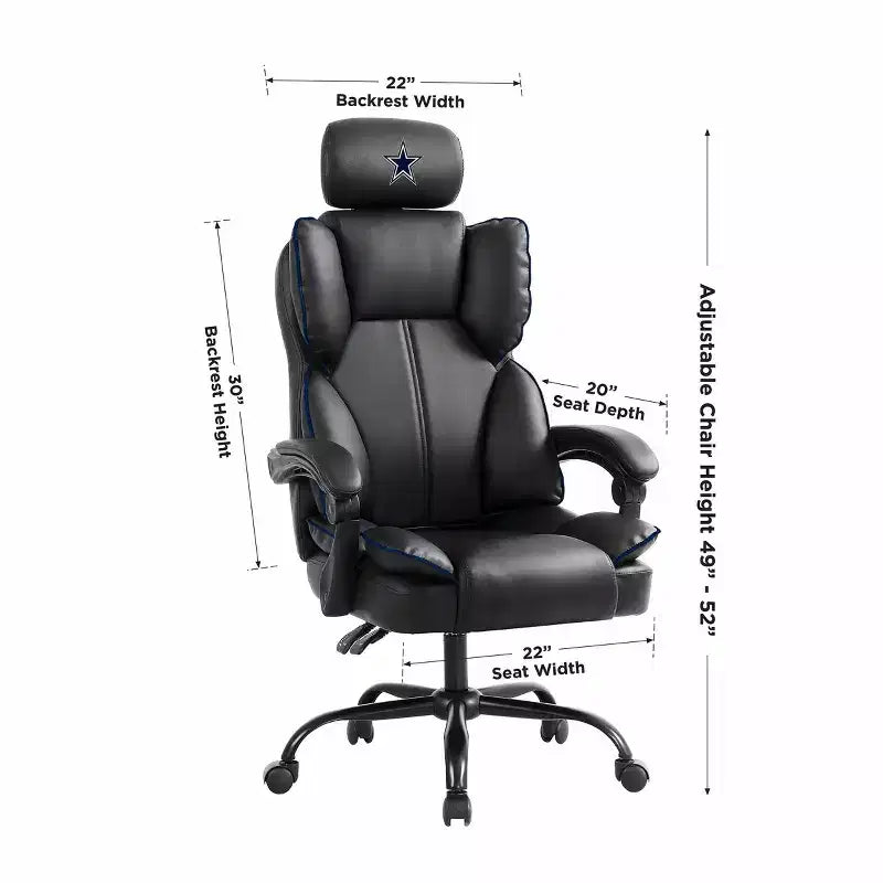 Chaise de bureau pivotante à dossier haut
