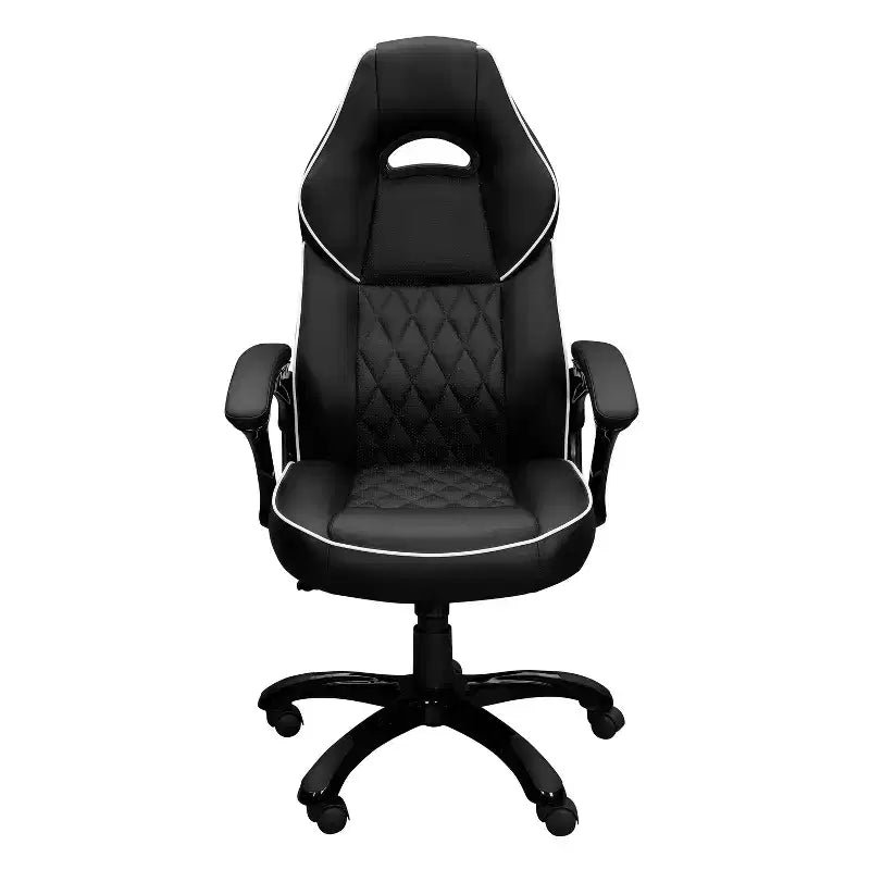 Fauteuil de bureau gaming à dossier haut avec assise et dossier rembourrés, fauteuil de direction
