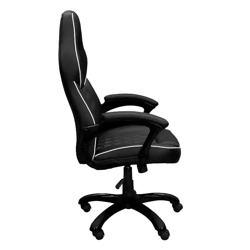 Fauteuil de bureau gaming à dossier haut avec assise et dossier rembourrés, fauteuil de direction