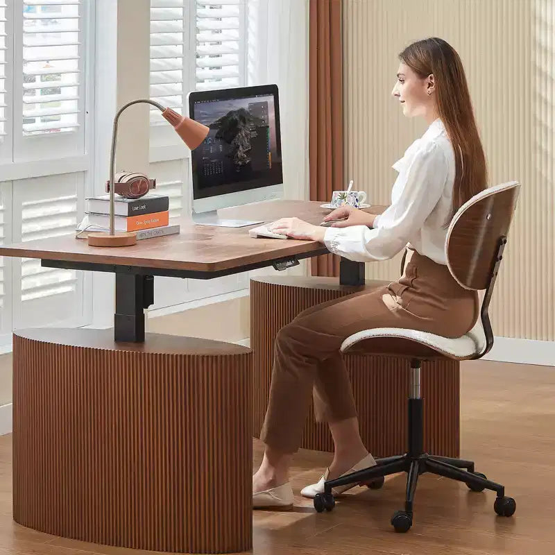 Chaise de bureau ergonomique sans accoudoirs, chaise de table confortable