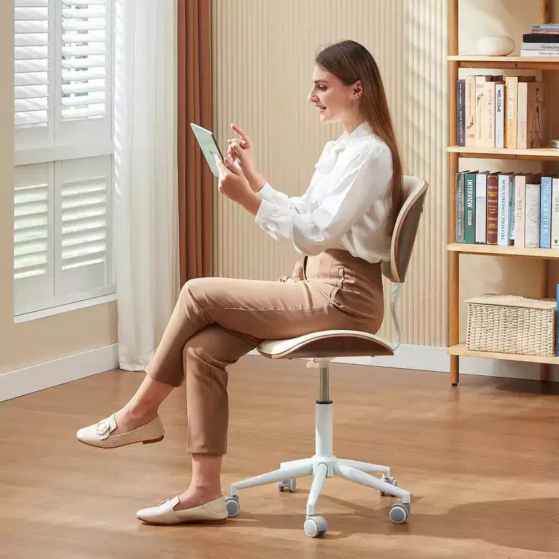 Chaise de bureau ergonomique sans accoudoirs, chaise de table confortable