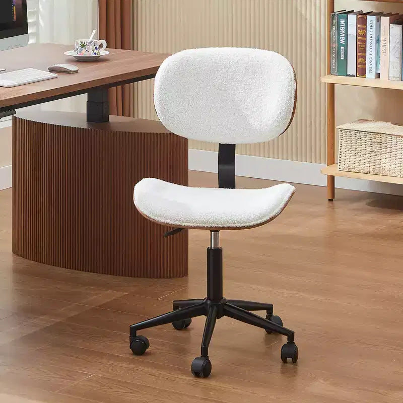Chaise de bureau ergonomique sans accoudoirs, chaise de table confortable