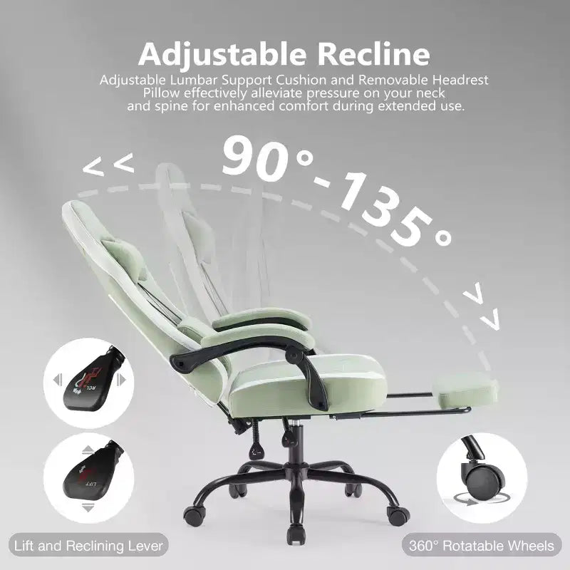 Chaise de bureau pivotante croisée en microfibre à roulettes