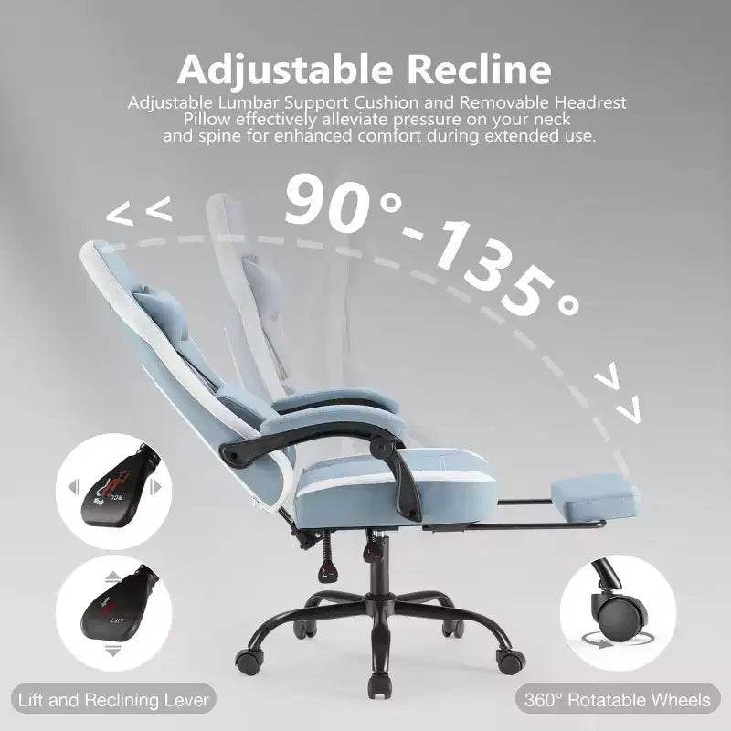 Chaise de bureau pivotante croisée en microfibre à roulettes