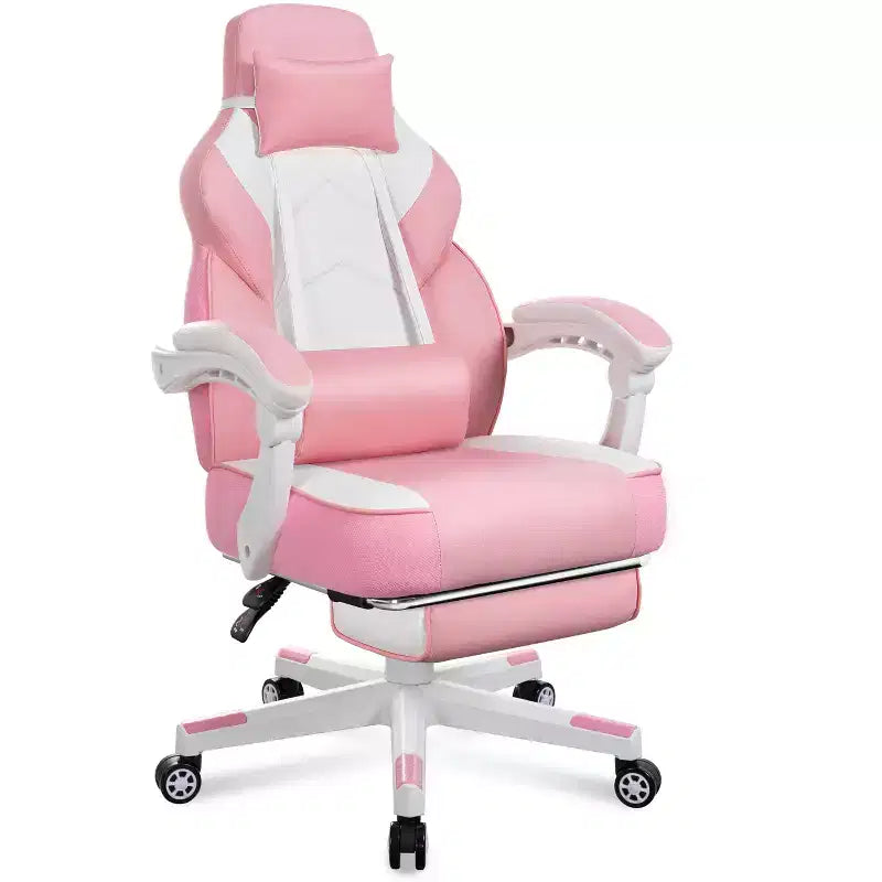 Chaises de gaming pour adultes avec repose-pieds, dossier haut et soutien lombaire massant