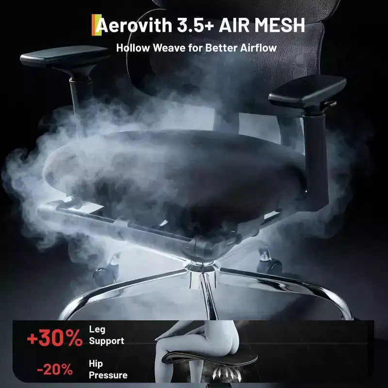 Fauteuil de jeu ergonomique en maille, usage intensif, dossier haut, fauteuil de bureau