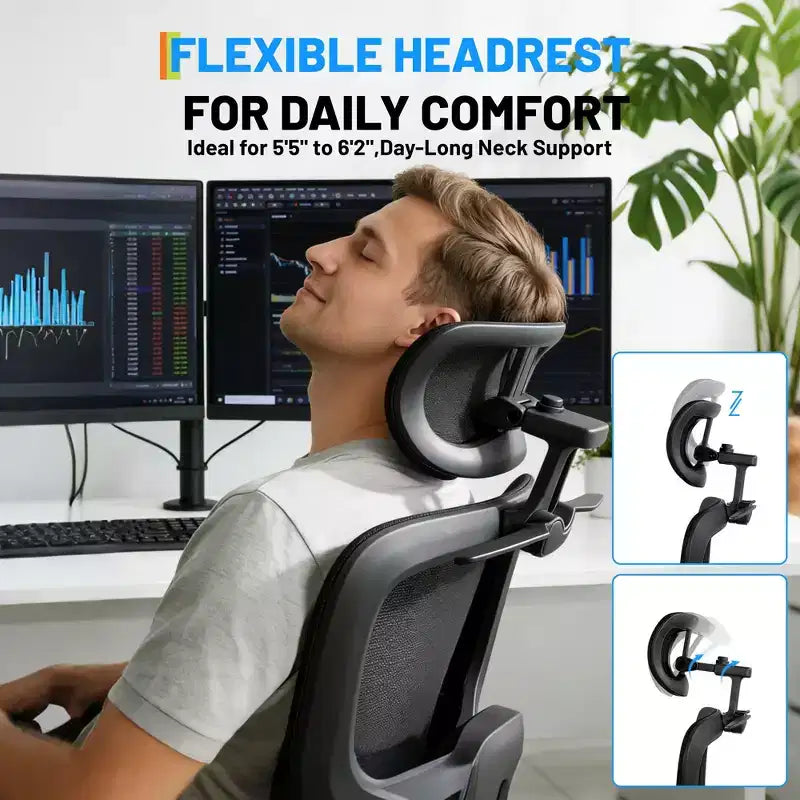 Fauteuil de jeu ergonomique en maille, usage intensif, dossier haut, fauteuil de bureau