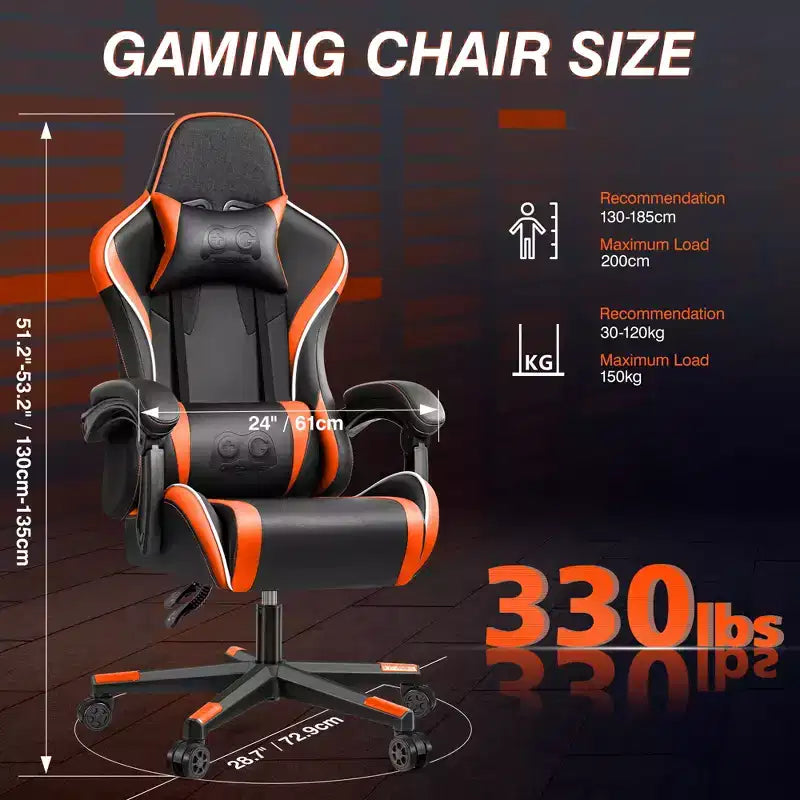 Fauteuil de bureau exécutif en cuir, fauteuil de bureau ergonomique avec support lombaire dossier haut
