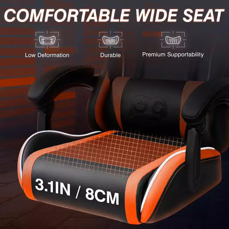 Fauteuil de bureau exécutif en cuir, fauteuil de bureau ergonomique avec support lombaire dossier haut
