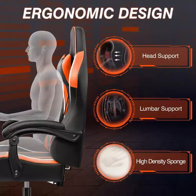Fauteuil de bureau exécutif en cuir, fauteuil de bureau ergonomique avec support lombaire dossier haut