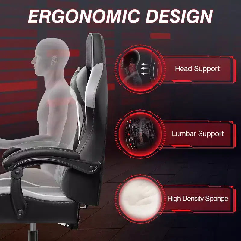 Fauteuil de bureau exécutif en cuir, fauteuil de bureau ergonomique avec support lombaire dossier haut