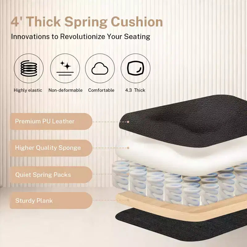 Fauteuil de bureau exécutif en cuir, fauteuil de bureau ergonomique avec support lombaire dossier haut