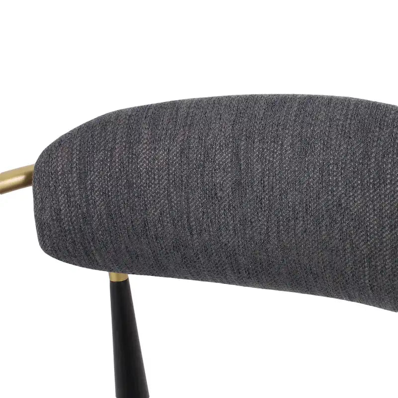 Chaises de salle à manger en fer rembourrées de tissu