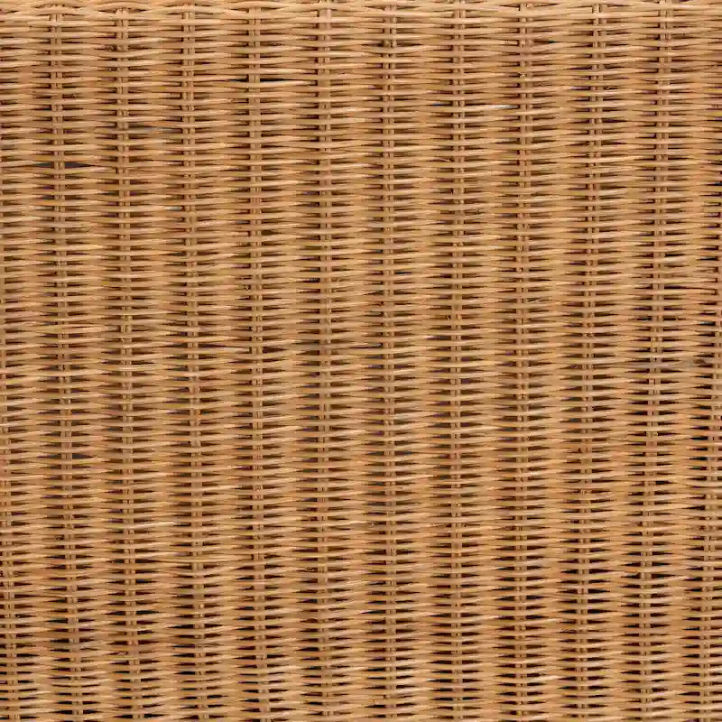 Banc en rotin naturel tissé à la main avec détails festonnés - Bohème Chic
