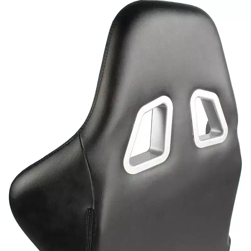 Chaise de jeu vidéo ergonomique de style baquet avec dossier haut, pivotante et réglable