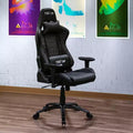 Chaise de jeu vidéo ergonomique de style baquet avec dossier haut, pivotante et réglable