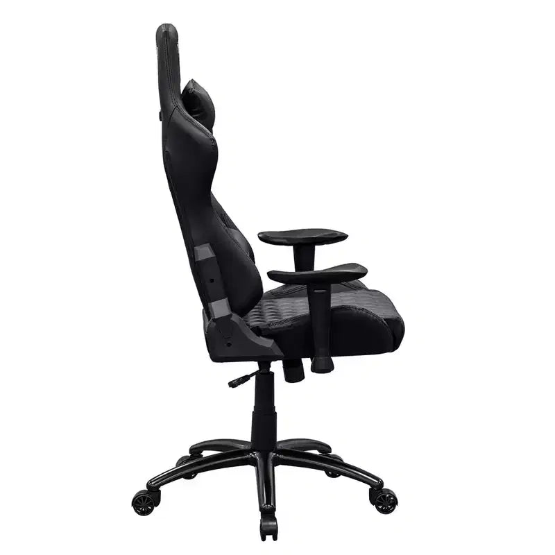 Chaise de jeu vidéo ergonomique de style baquet avec dossier haut, pivotante et réglable
