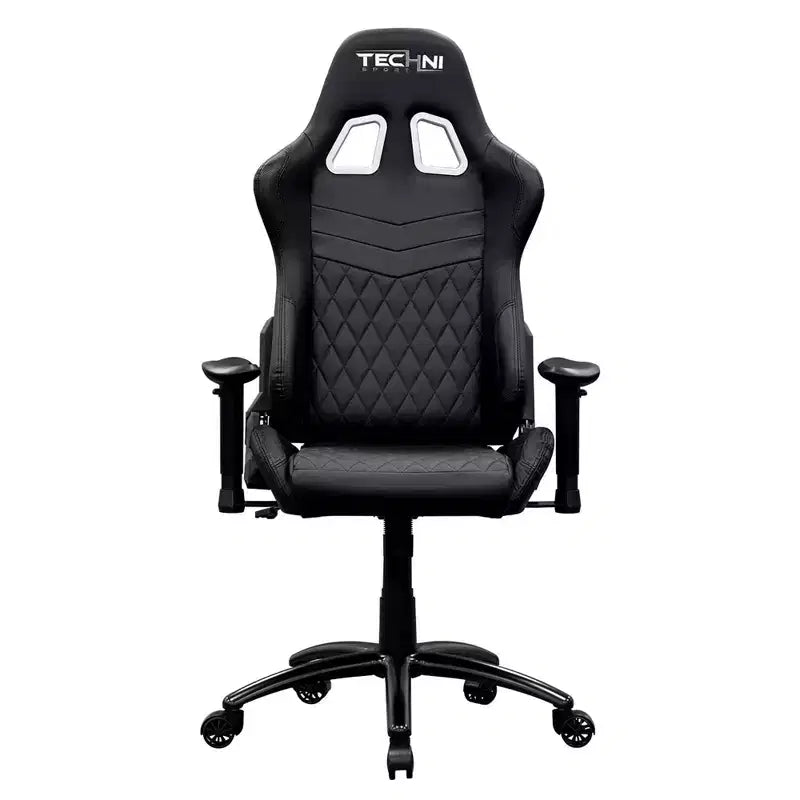 Chaise de jeu vidéo ergonomique de style baquet avec dossier haut, pivotante et réglable