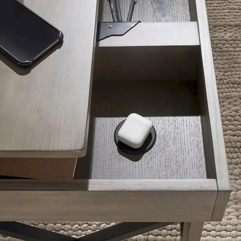 Bureau à plateau relevable avec station de charge