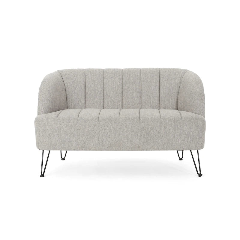 Causeuse en tissu moderne avec pieds épingle