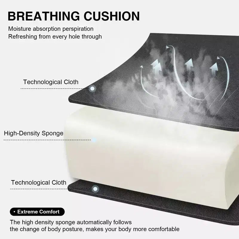 Chaise de Bureau Inclinable Gaming en Tissu Réglable en Hauteur avec Repose-Pieds