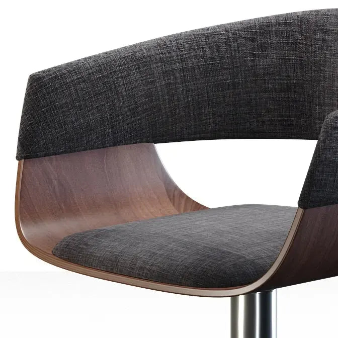 Tabouret de bar pivotant réglable de style Mid-Century Modern