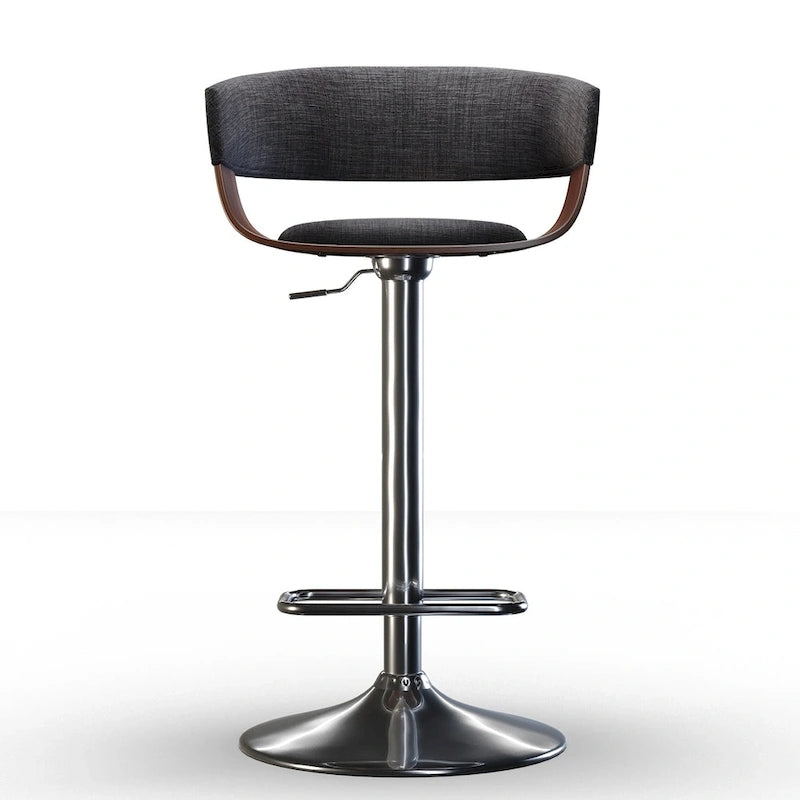 Tabouret de bar pivotant réglable de style Mid-Century Modern
