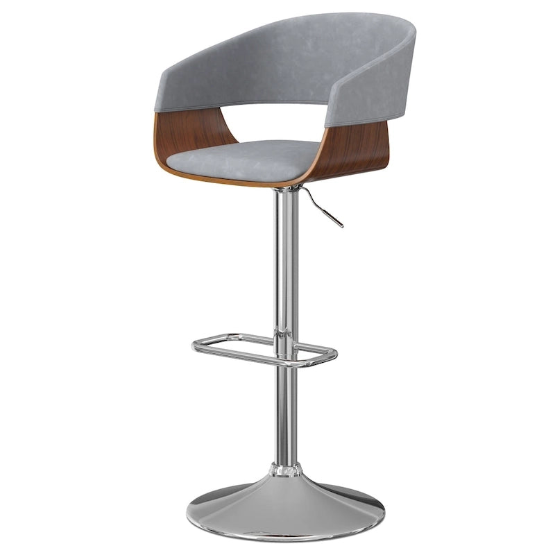 Tabouret de bar pivotant réglable de style Mid-Century Modern