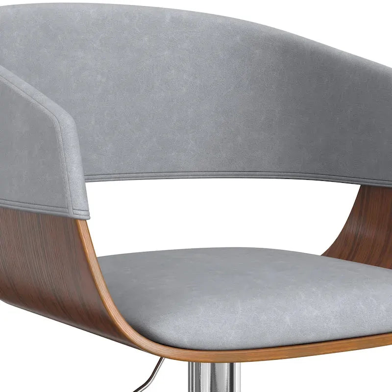 Tabouret de bar pivotant réglable de style Mid-Century Modern