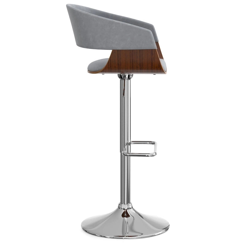 Tabouret de bar pivotant réglable de style Mid-Century Modern