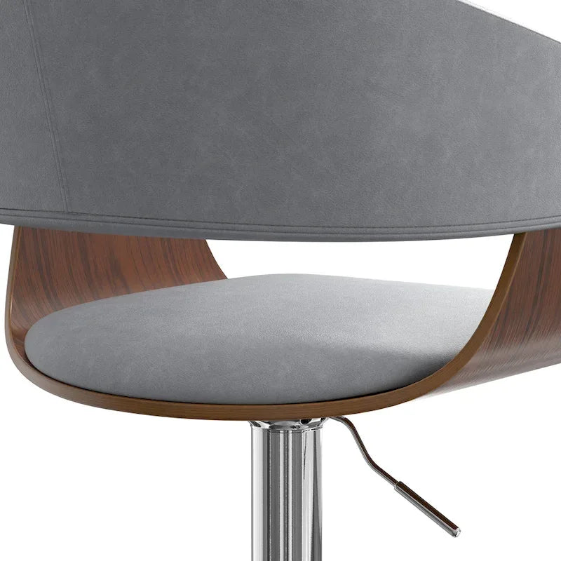 Tabouret de bar pivotant réglable de style Mid-Century Modern
