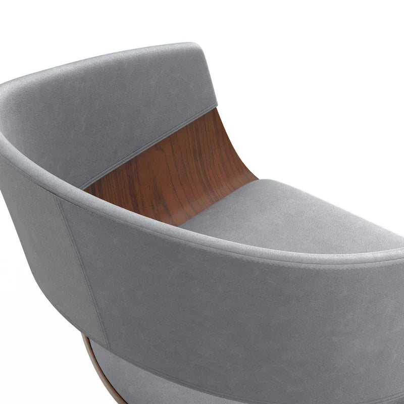 Tabouret de bar pivotant réglable de style Mid-Century Modern