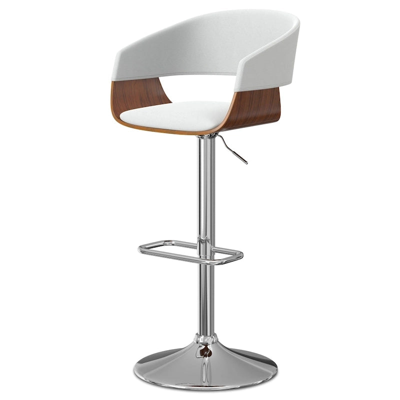 Tabouret de bar pivotant réglable de style Mid-Century Modern