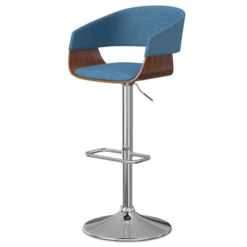 Tabouret de bar pivotant réglable de style Mid-Century Modern