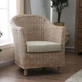 Fauteuil en rotin tressé