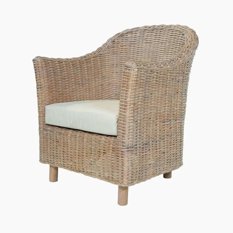 Fauteuil en rotin tressé