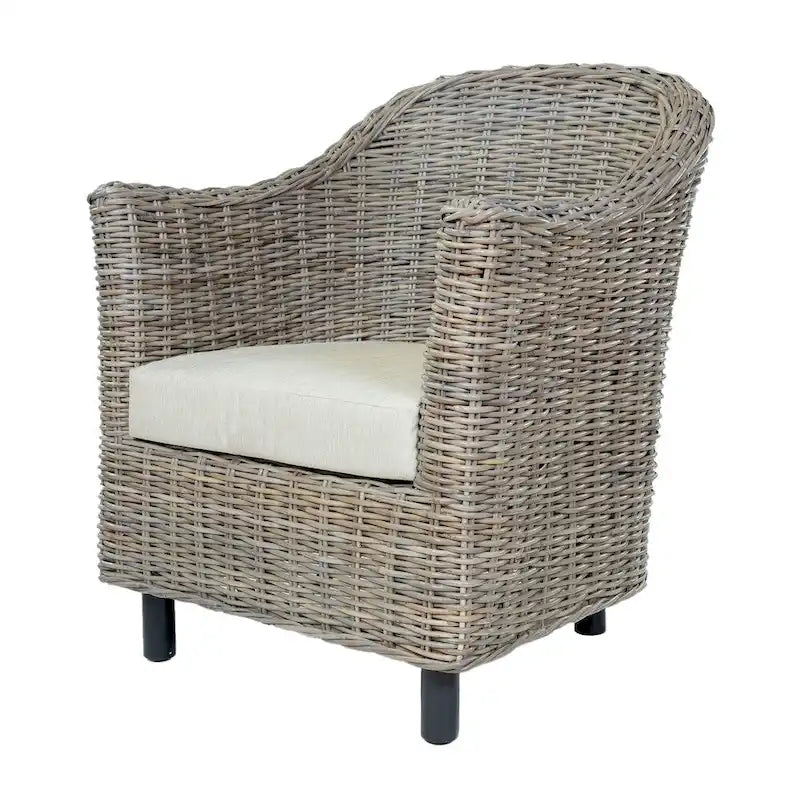 Fauteuil en rotin tressé