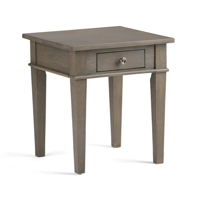 Table d'appoint transitoire carrée large en bois massif