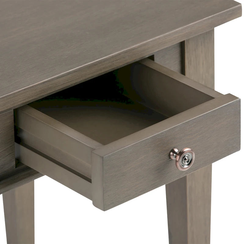 Table d'appoint transitoire carrée large en bois massif