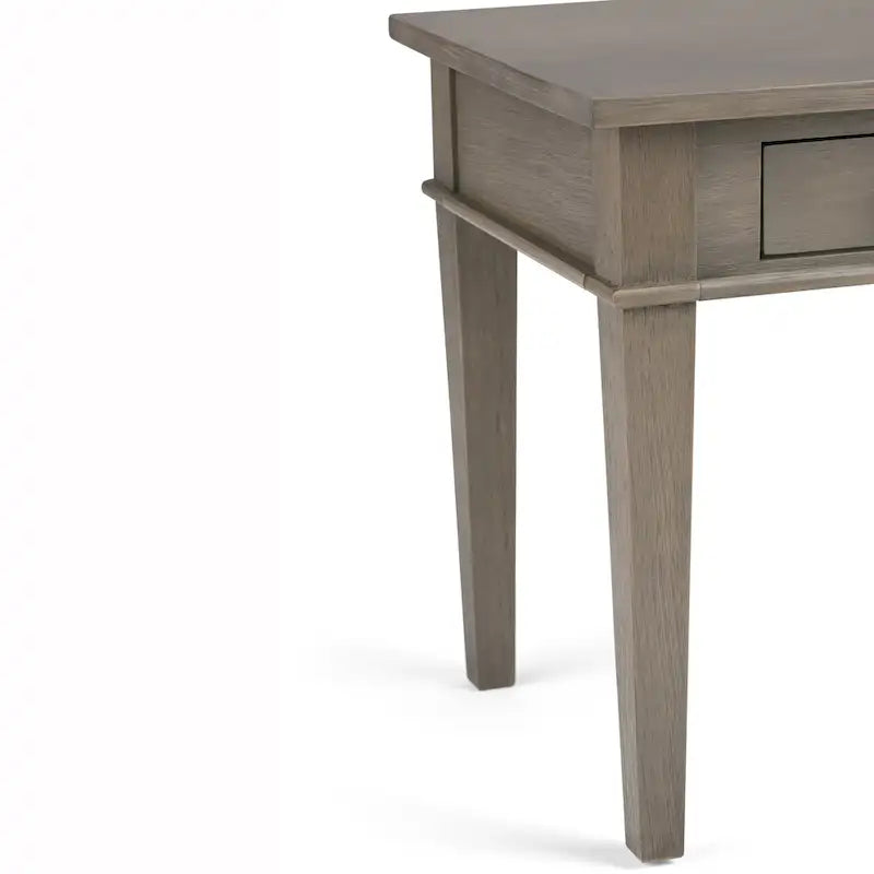 Table d'appoint transitoire carrée large en bois massif