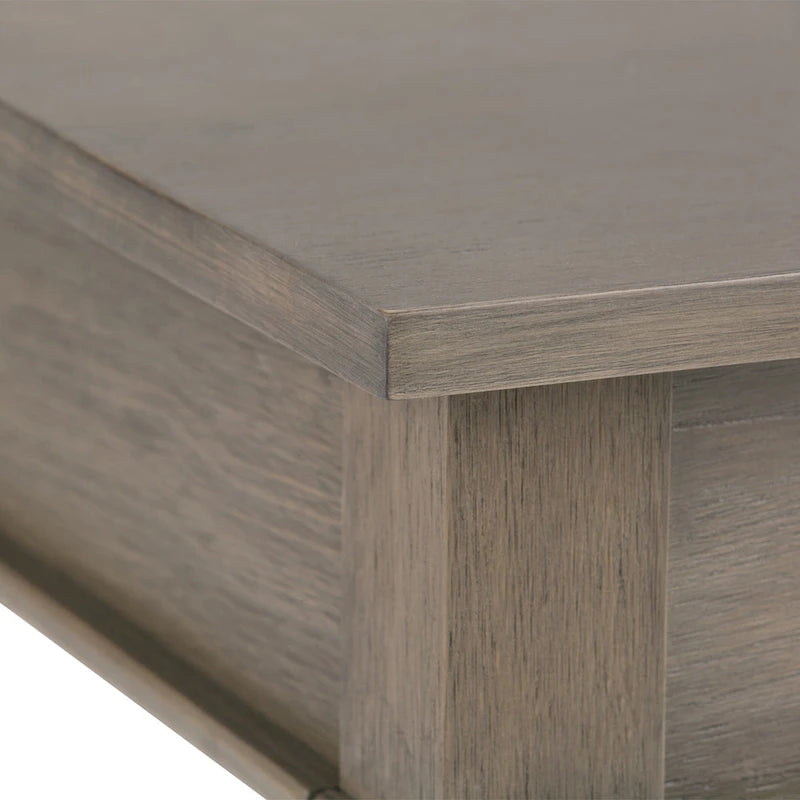 Table d'appoint transitoire carrée large en bois massif