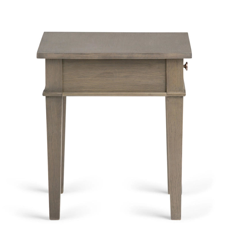 Table d'appoint transitoire carrée large en bois massif