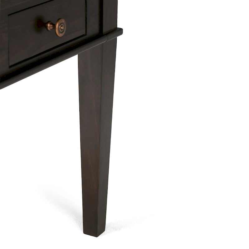 Table d'appoint transitoire carrée large en bois massif