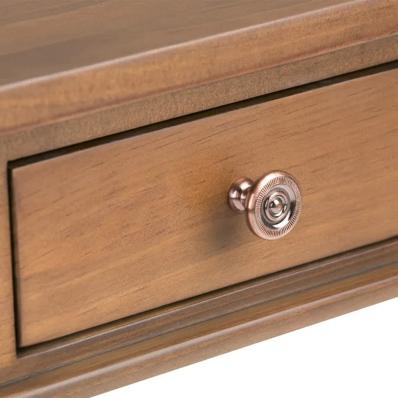 Table d'appoint transitoire carrée large en bois massif