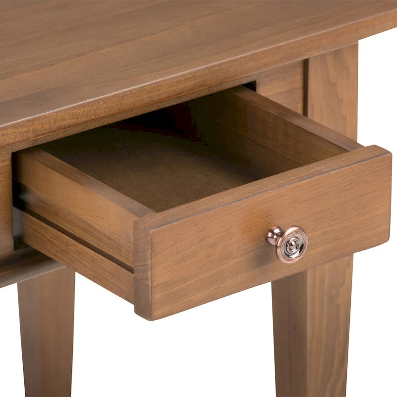Table d'appoint transitoire carrée large en bois massif