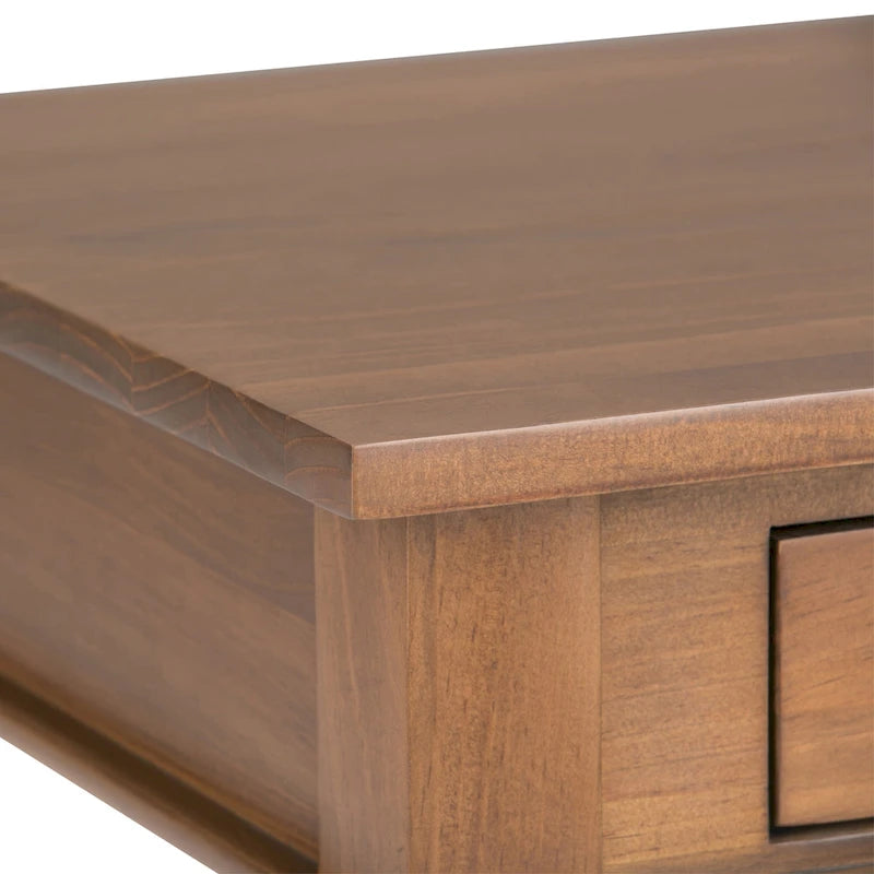 Table d'appoint transitoire carrée large en bois massif