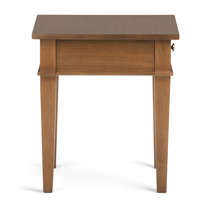 Table d'appoint transitoire carrée large en bois massif