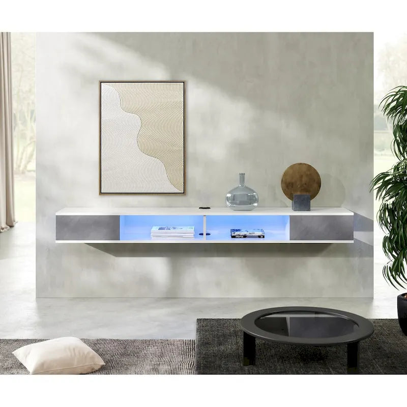 Meuble TV flottant mural, Meuble TV suspendu