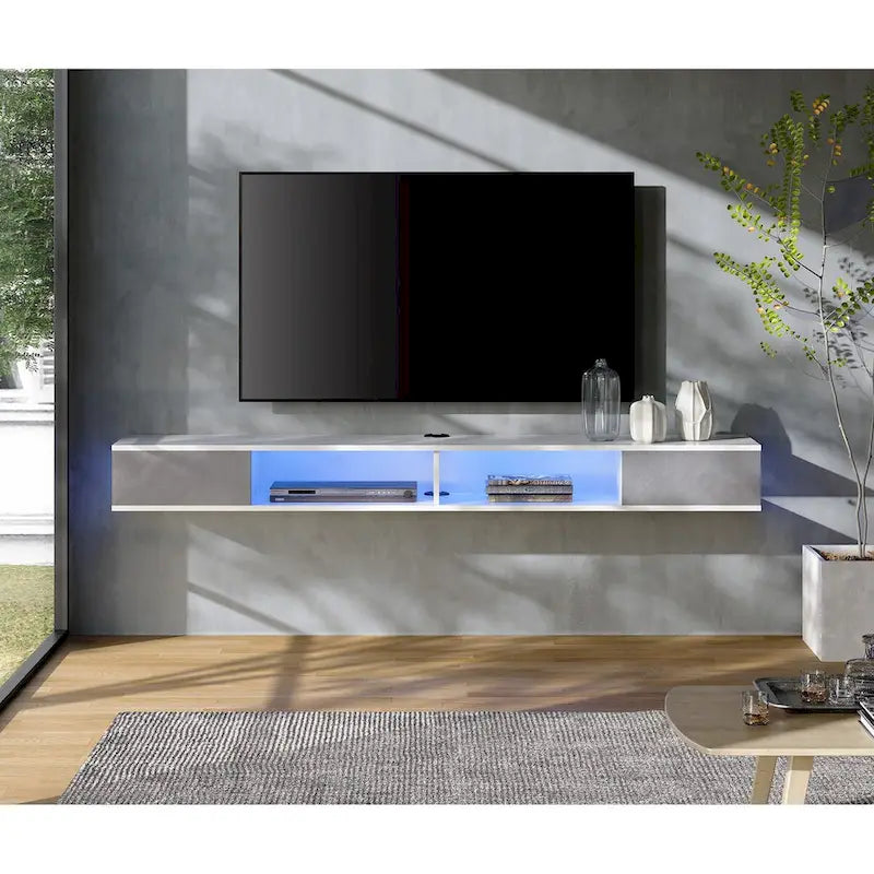 Meuble TV flottant mural, Meuble TV suspendu